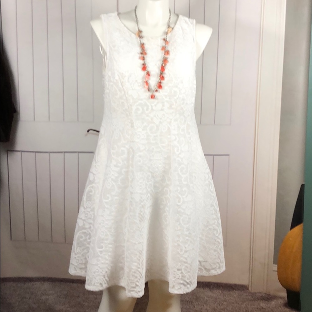 NWOT LANE BRYANT WHITE LACE DRESS SIZE 14/16